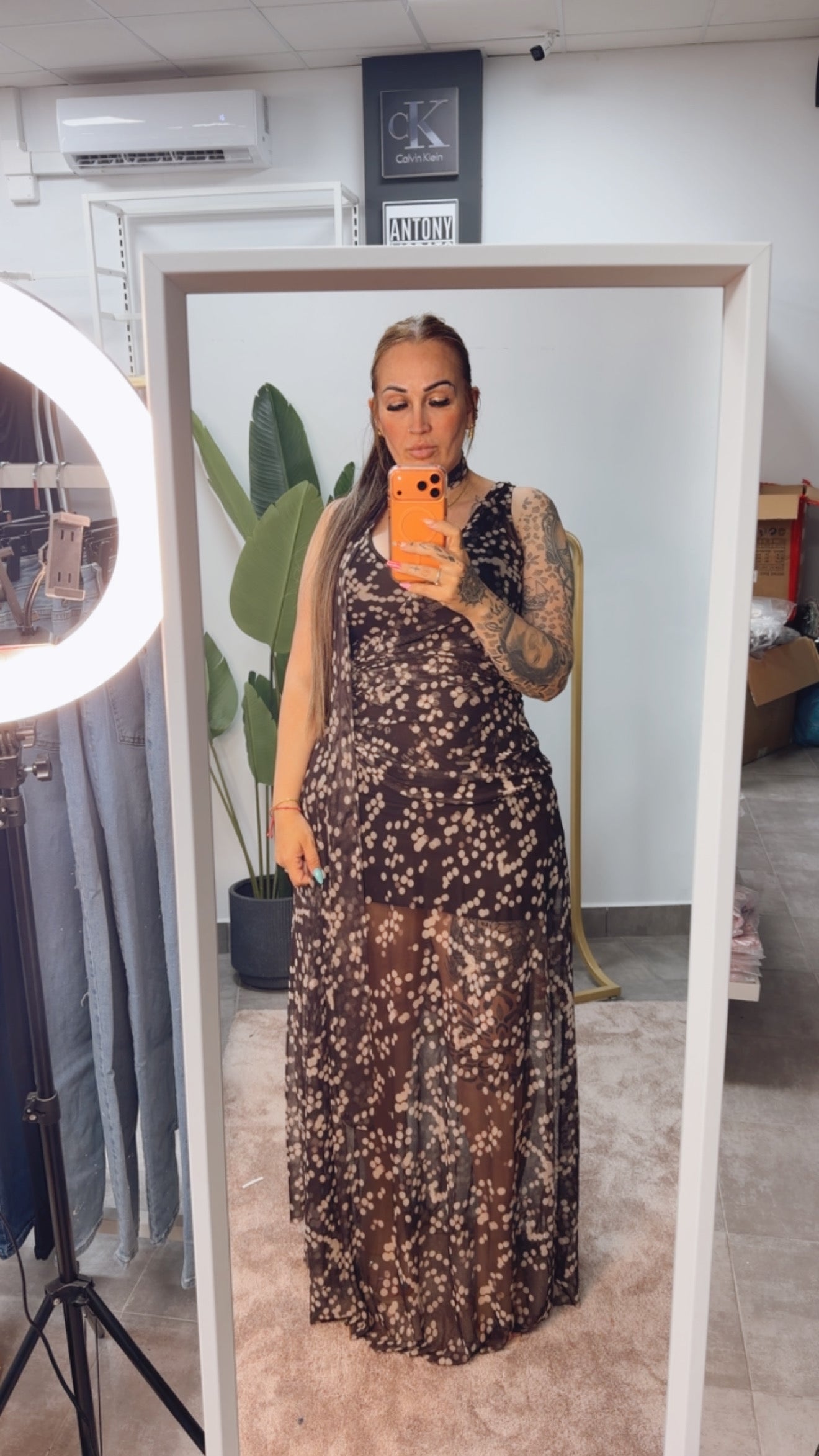 Vestido evento lunares