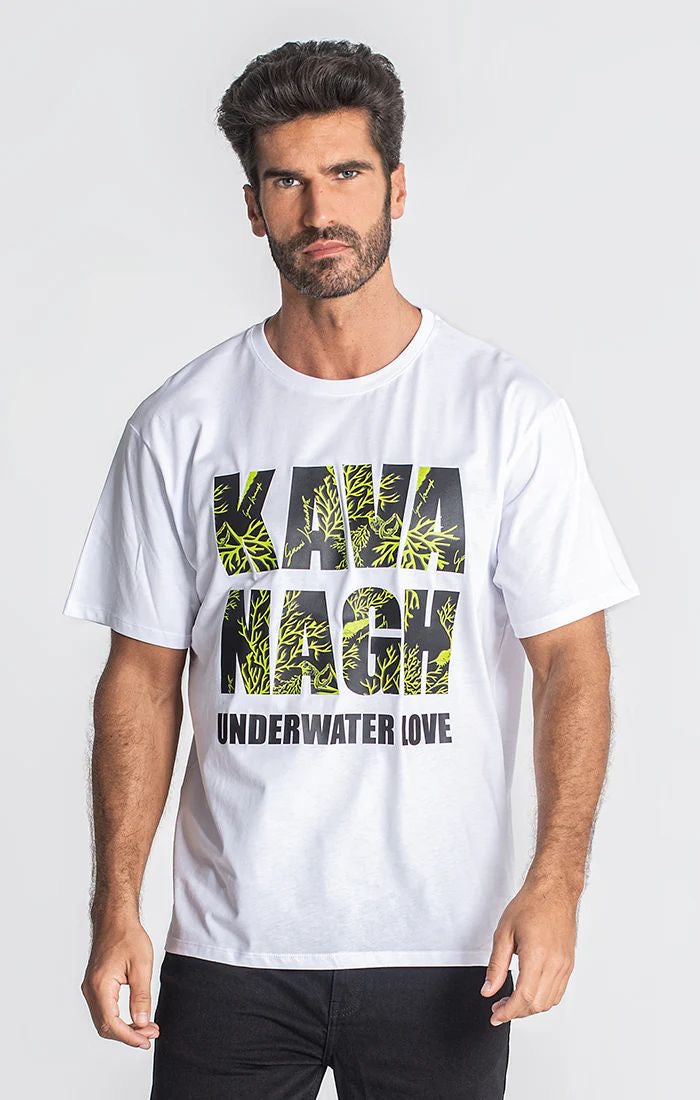 Camiseta oversized blanca logo