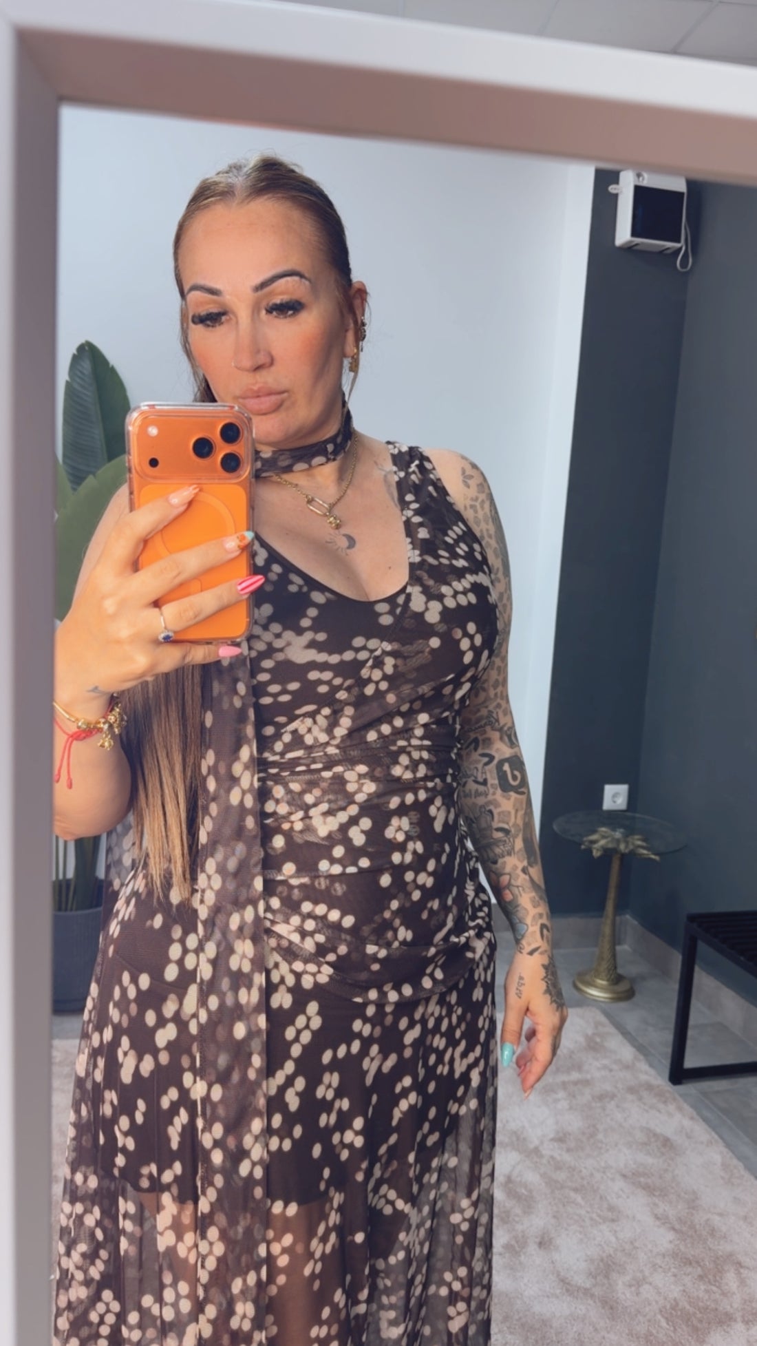 Vestido evento lunares