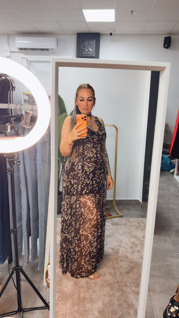 Vestido evento lunares