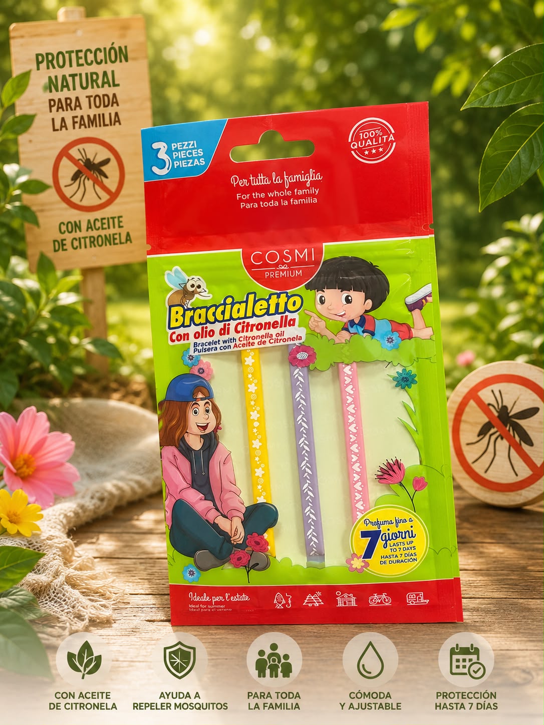 Pulsera repelente mosquitos