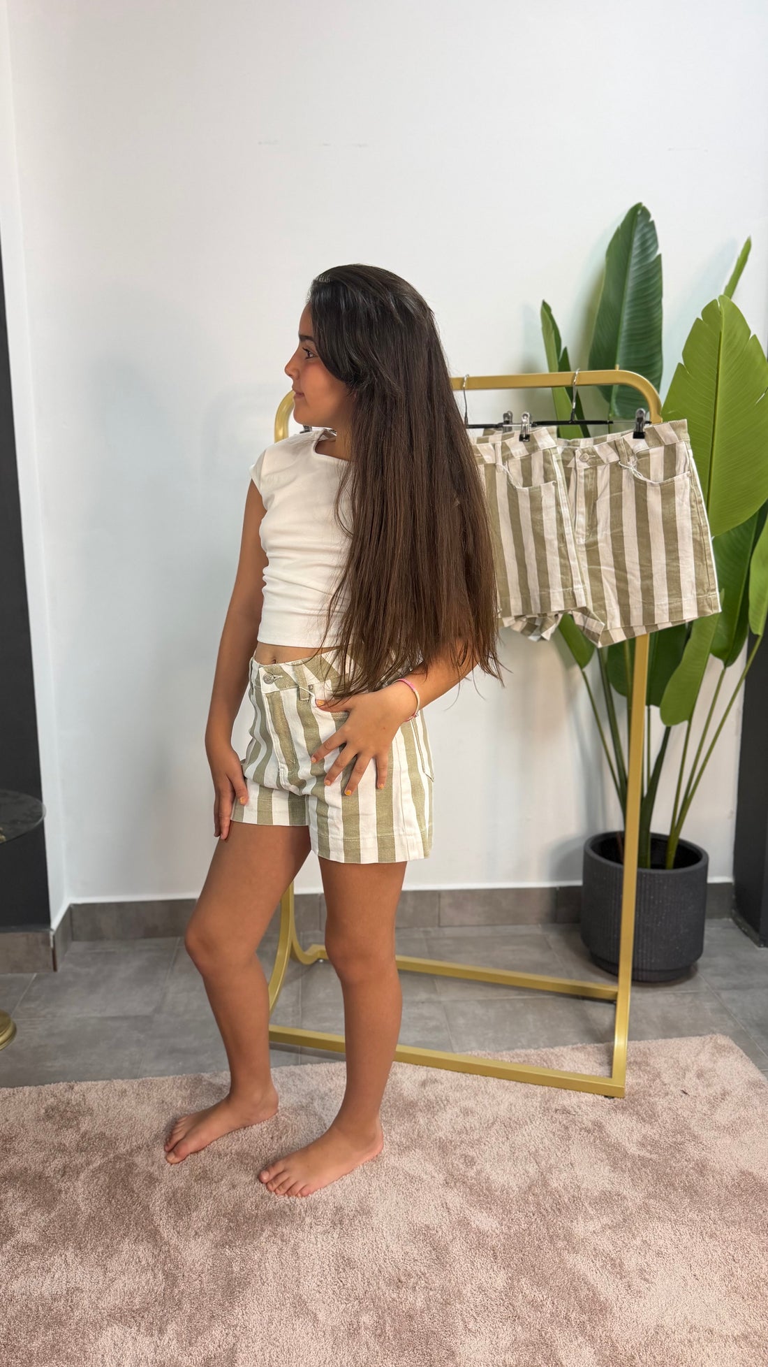 Vaquero rayas beige