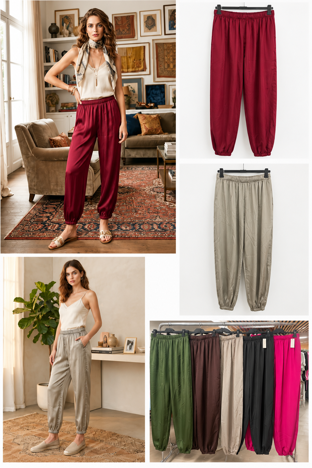 Pantalón satinado