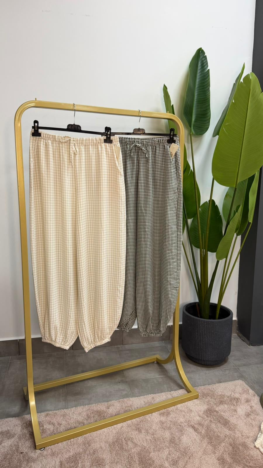 Pantalón vichy globo