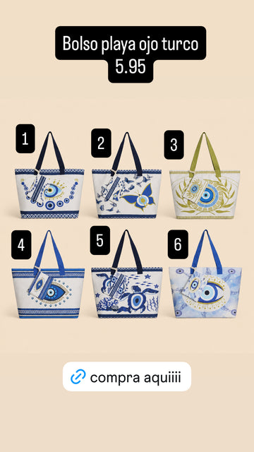 Bolso playa ojo turco