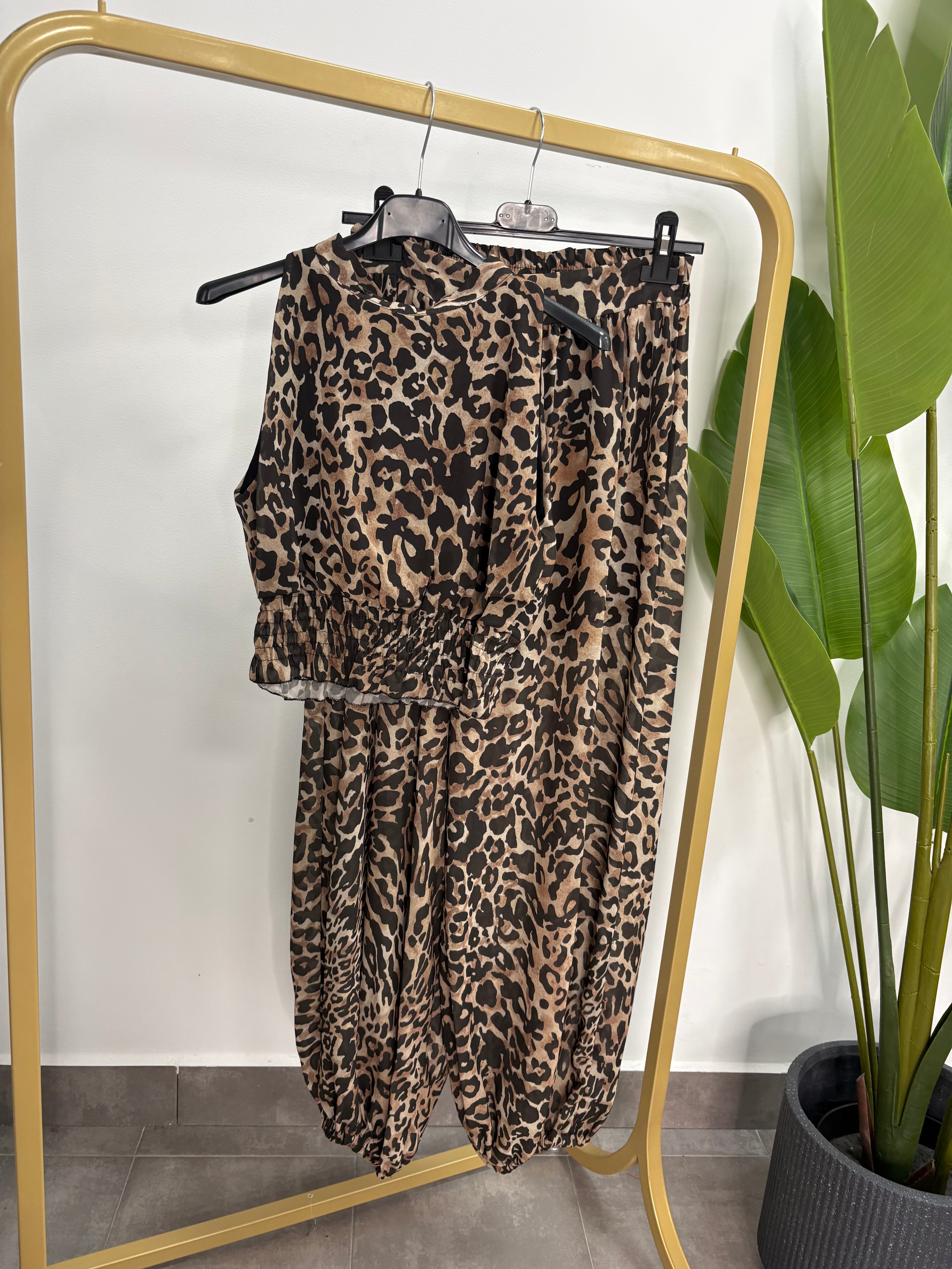 Conjunto Gasa leopardo