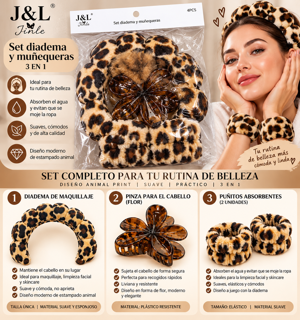 Set diadema maquillaje