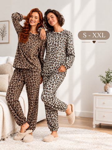 Pijama leopardo peluche