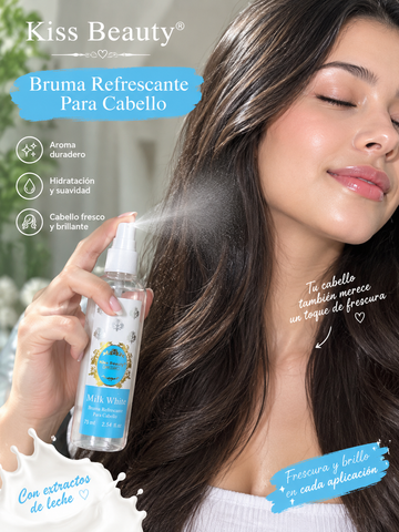 Bruma cabello blanco latte