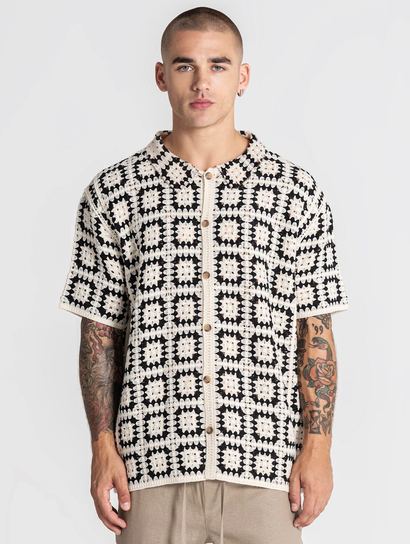 CAMISA DE PUNTO BEIGE NATURE